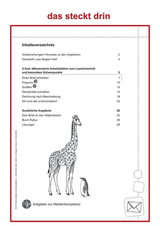 Produktbild: Lekt&uuml;rebegleiter &ndash; kompakt und differenziert: Viele Gr&uuml;&szlig;e, Deine Giraffe