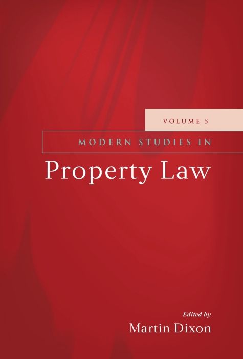 Produktbild: Modern Studies in Property Law - Volume 5