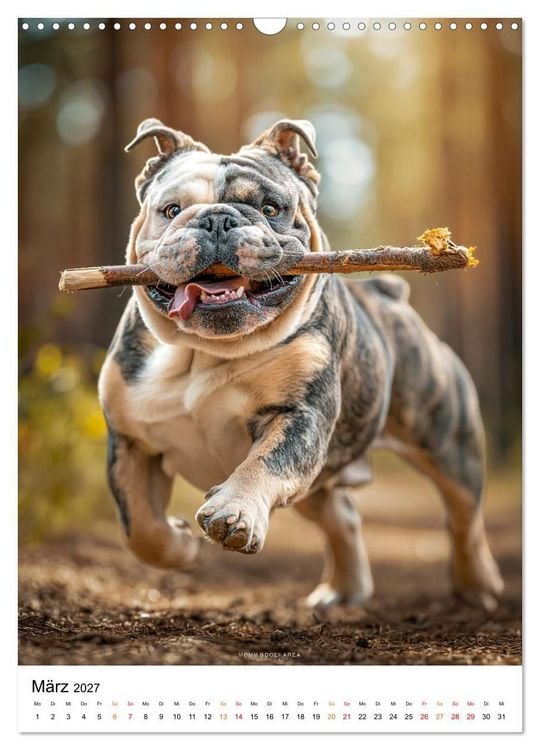 Produktbild: English Bulldog - F&uuml;r Liebhaber britischer Originale (Wandkalender 2027 DIN A3 hoch), CALVENDO Monatskalender