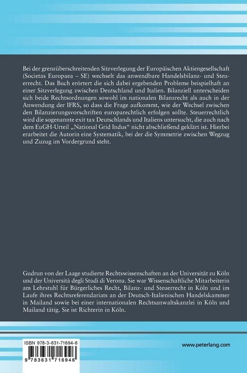 Produktbild: Handelsbilanzielle und k&ouml;rperschaftsteuerliche Aspekte der Sitzverlegung einer Europ&auml;ischen Aktiengesellschaft (SE)
