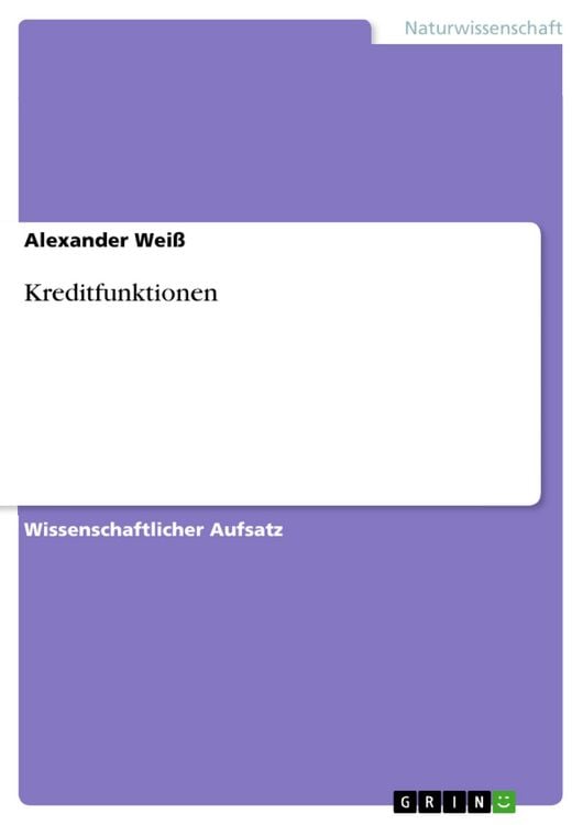 Produktbild: Kreditfunktionen