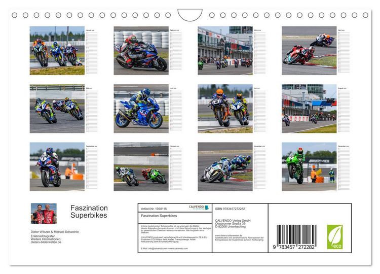 Produktbild: Faszination Superbikes (Wandkalender 2026 DIN A4 quer), CALVENDO Monatskalender
