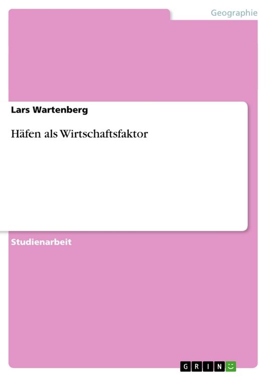 Produktbild: H&auml;fen als Wirtschaftsfaktor