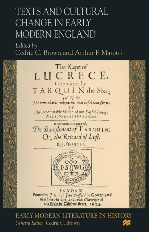 Produktbild: Texts and Cultural Change in Early Modern England