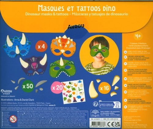 Produktbild: Masques et tattoos dino