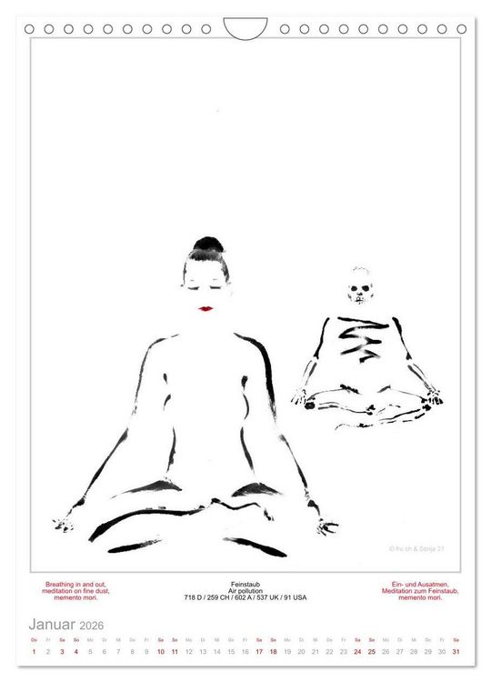 Produktbild: TOTENTANZ HERRENWAHL Haiku Zenga Photo DANCE OF DEATH MEN'S CHOICE (Wandkalender 2026 DIN A4 hoch), CALVENDO Monatskalender