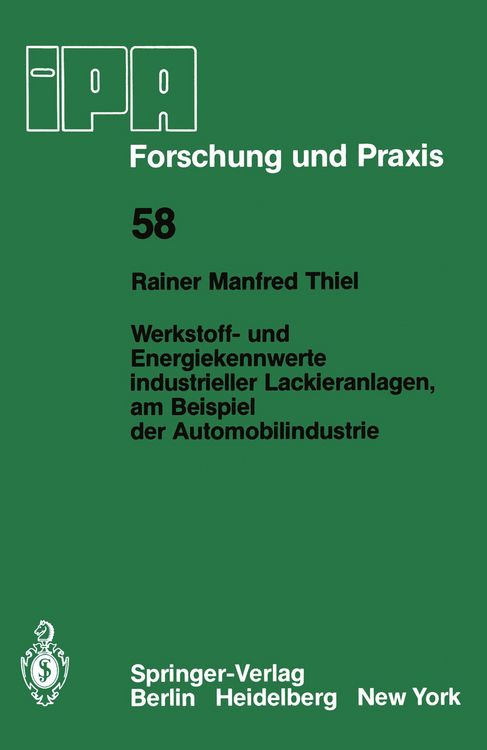 Produktbild: Werkstoff- und Energiekennwerte industrieller Lackieranlagen, am Beispiel der Automobilindustrie