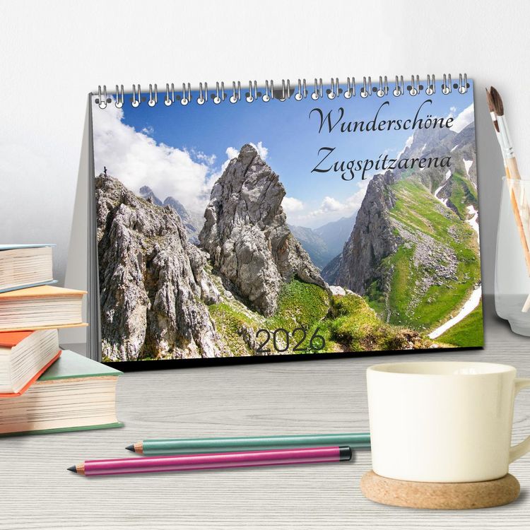 Produktbild: Wundersch&ouml;ne Zugspitzarena (Tischkalender 2026 DIN A5 quer), CALVENDO Monatskalender