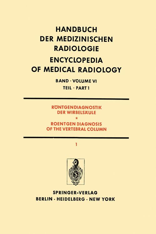 Produktbild: R&ouml;ntgendiagnostik der Wirbels&auml;ule Teil 1 / Roentgendiagnosis of the Vertebral Column Part 1