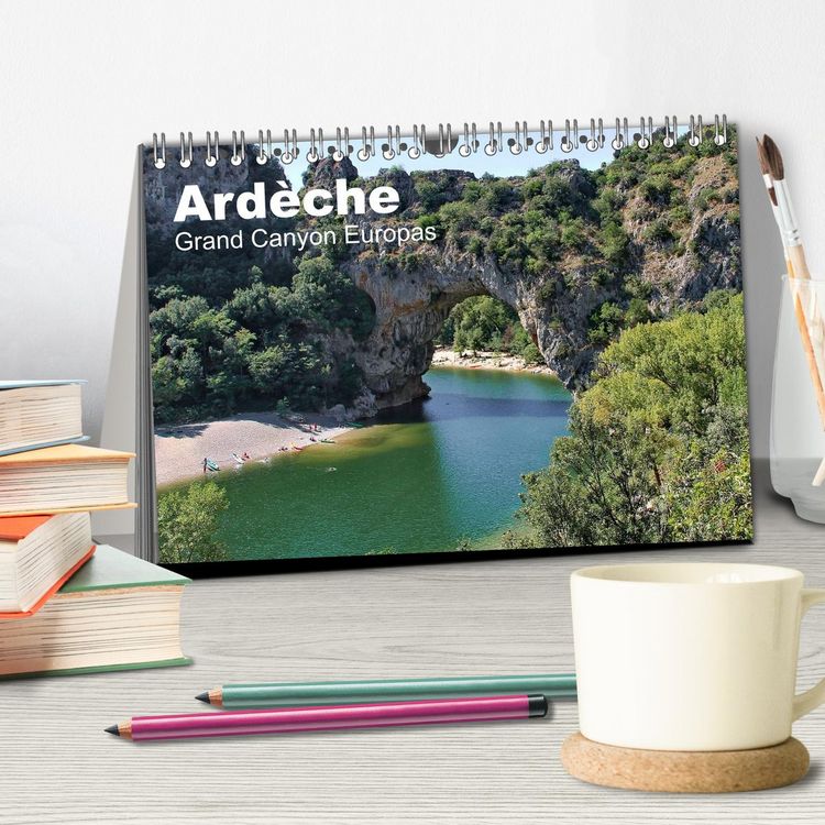Produktbild: Ard&egrave;che, Grand Canyon Europas (Tischkalender 2026 DIN A5 quer), CALVENDO Monatskalender