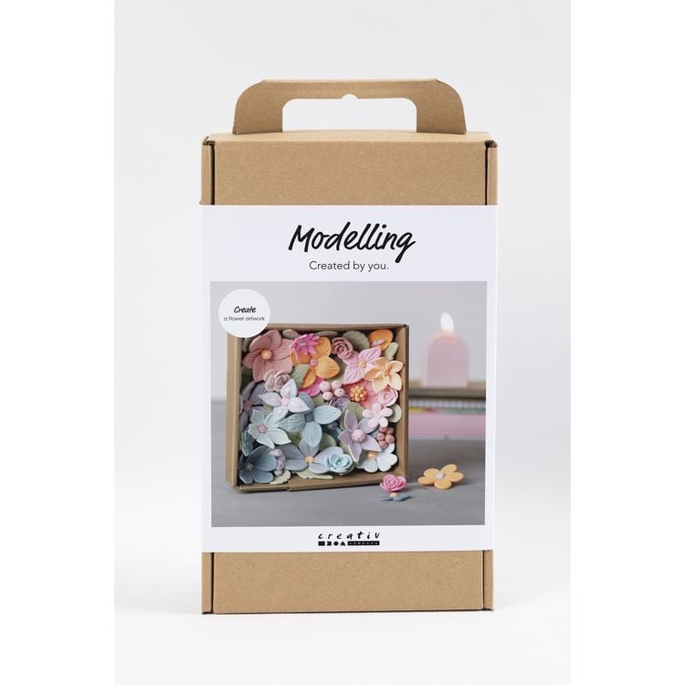 Produktbild: Creativ Company DIY Kreativ Set Modellieren, Blumen, Pastellfarben