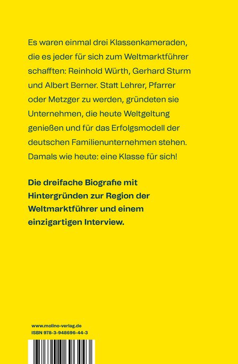 Produktbild: Die drei aus einer Klasse: Würth, Sturm, Berner