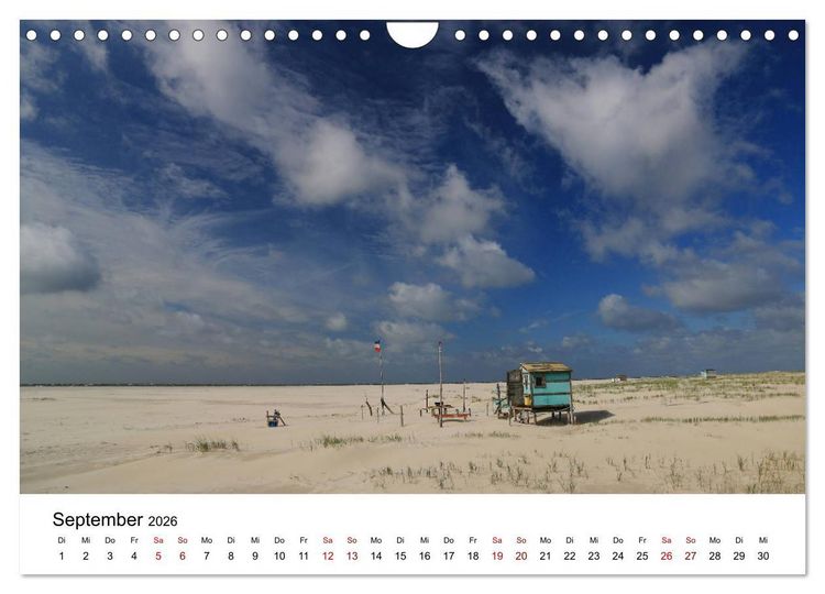 Produktbild: Insel Amrum - Ein Juwel unterm norddeutschen Himmel (Wandkalender 2026 DIN A4 quer), CALVENDO Monatskalender