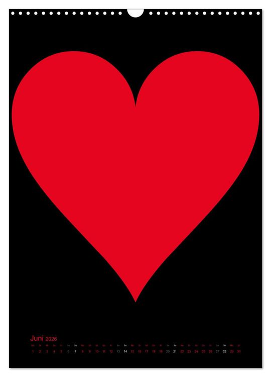 Produktbild: Foto- und Bastelkalender &bdquo;LIEBE&ldquo; in der Farbe Schwarz (Wandkalender 2026 DIN A3 hoch), CALVENDO Monatskalender