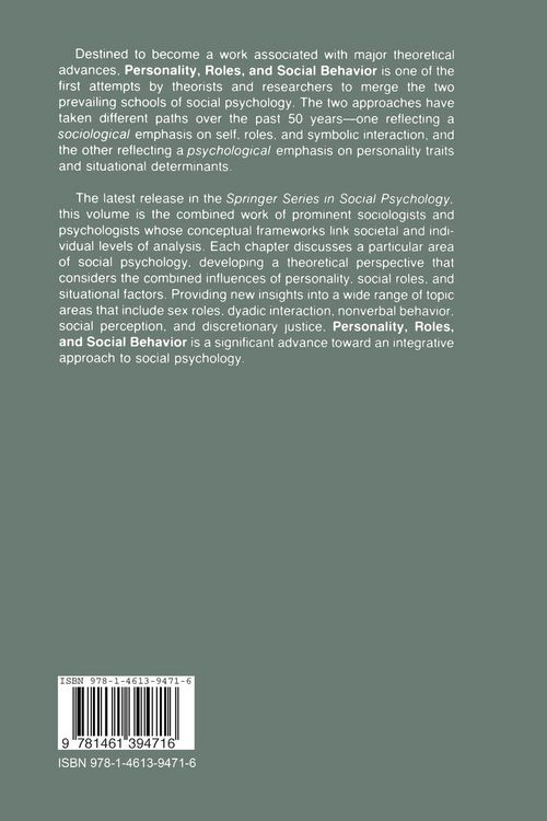 Produktbild: Personality, Roles, and Social Behavior