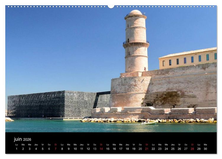 Produktbild: MARSEILLE (Calendrier mural 2026 DIN A2 vertical) calendrier de bureau