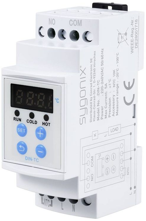 Produktbild: Sygonix Temperaturschalter -20 - 100&deg;C