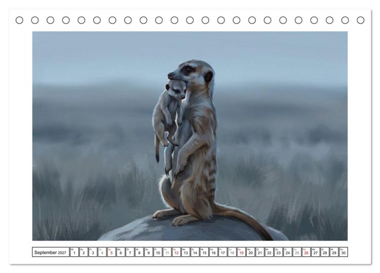 Produktbild: Erdm&auml;nnchen - Ein Tag vor dem Bau (Tischkalender 2027 DIN A5 quer), CALVENDO Monatskalender
