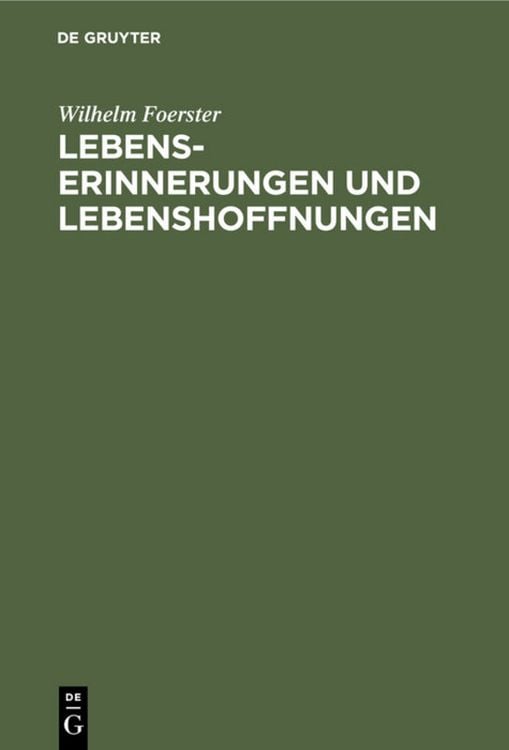 Produktbild: Lebenserinnerungen und Lebenshoffnungen