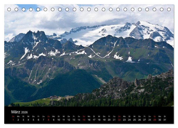 Produktbild: Die Dolomiten &ndash; Wanderparadies in S&uuml;dtirol (Tischkalender 2026 DIN A5 quer), CALVENDO Monatskalender
