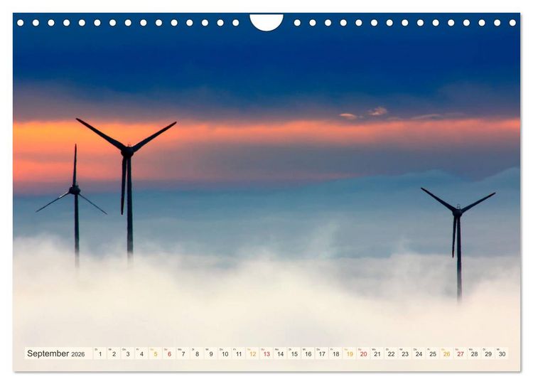 Produktbild: Windrad - Fluch und Segen (Wandkalender 2026 DIN A4 quer), CALVENDO Monatskalender