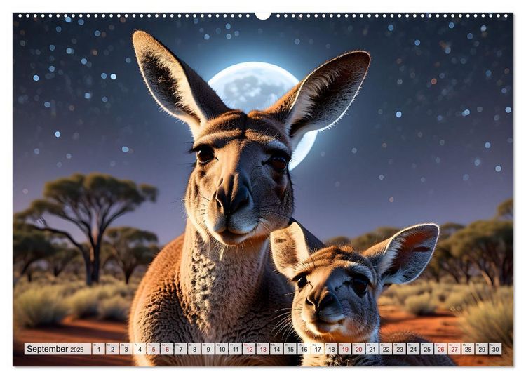 Produktbild: Die Welt der K&auml;ngurus (Wandkalender 2026 DIN A2 quer), CALVENDO Monatskalender