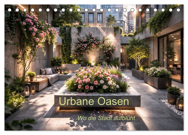 Produktbild: Urbane Oasen - Wo die Stadt aufblüht (Tischkalender 2027 DIN A5 quer), CALVENDO Monatskalender