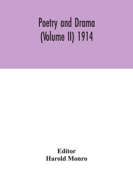 Produktbild: Poetry And Drama (Volume II) 1914