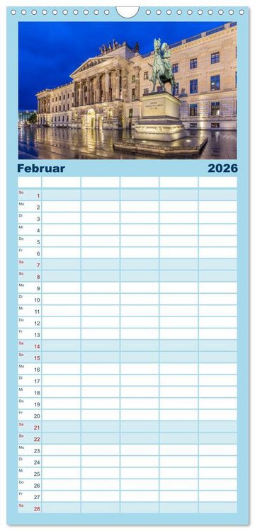 Produktbild: Familienplaner 2026 - BRAUNSCHWEIG - Abendliche Impressionen mit 5 Spalten (Wandkalender, 21 x 45 cm) CALVENDO