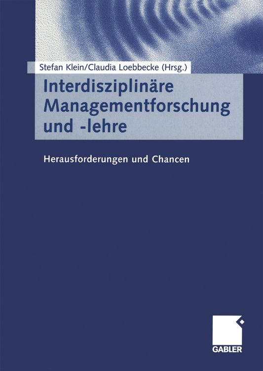 Produktbild: Interdisziplin&auml;re Managementforschung und -lehre