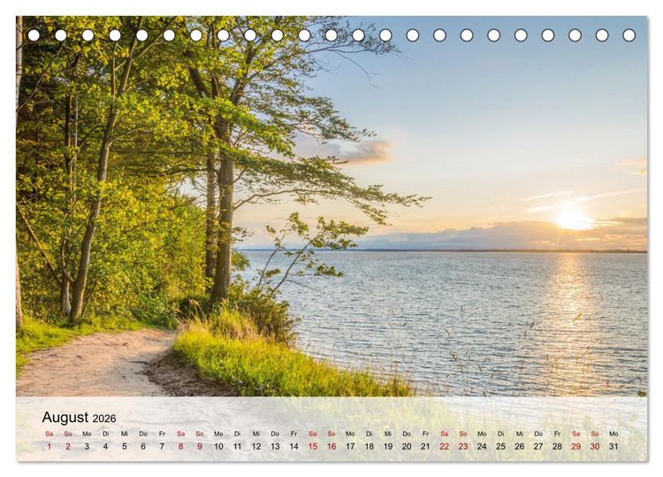 Produktbild: Schwedeneck Natur und Meer (Tischkalender 2026 DIN A5 quer), CALVENDO Monatskalender