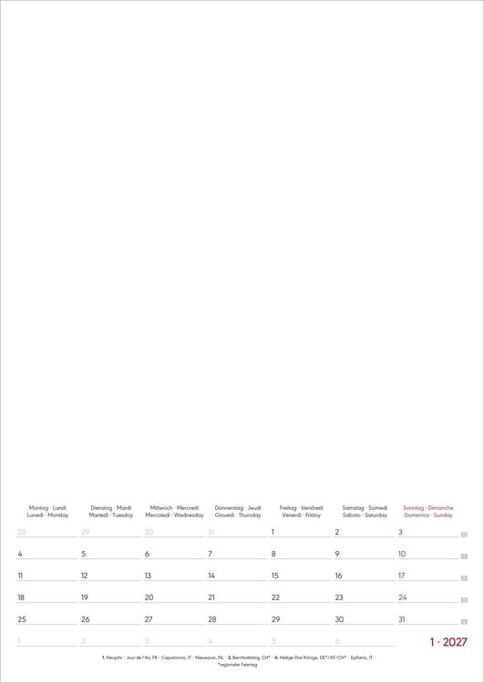 Produktbild: Kreativkalender A4 Notiz 2027