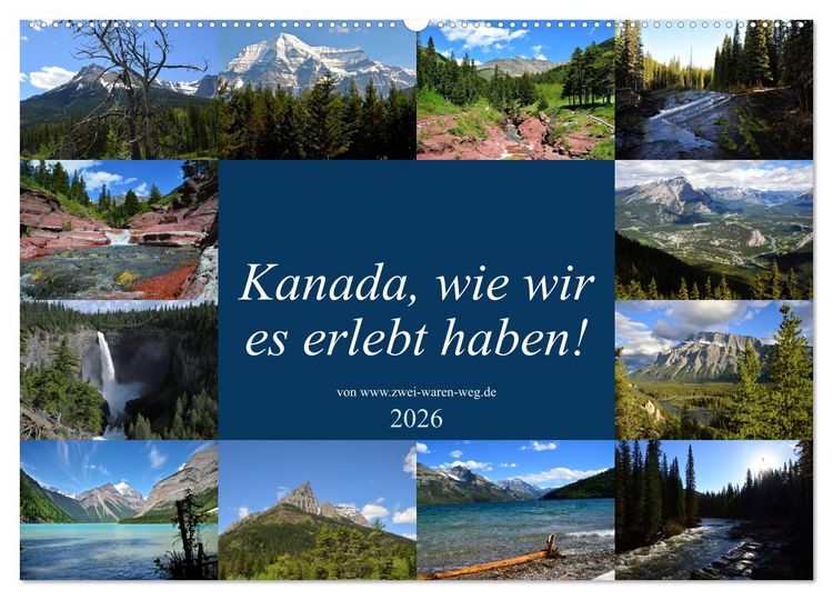 Produktbild: Kanada,wie wir es erlebt haben! (Wandkalender 2026 DIN A2 quer), CALVENDO Monatskalender