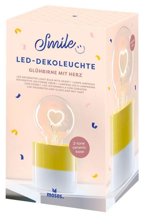 Produktbild: Smile LED-Dekoleuchte Gl&uuml;hbirne mit Herz