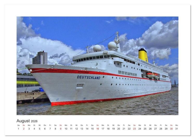 Produktbild: Kreuzfahrtschiffe Kurs Hamburg 2026 (Wandkalender 2026 DIN A3 quer), CALVENDO Monatskalender