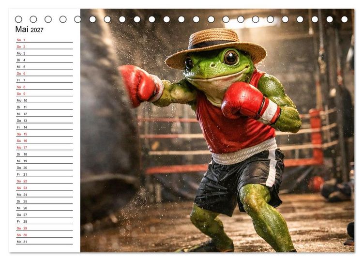 Produktbild: Sportfrosch (Tischkalender 2027 DIN A5 quer), CALVENDO Monatskalender