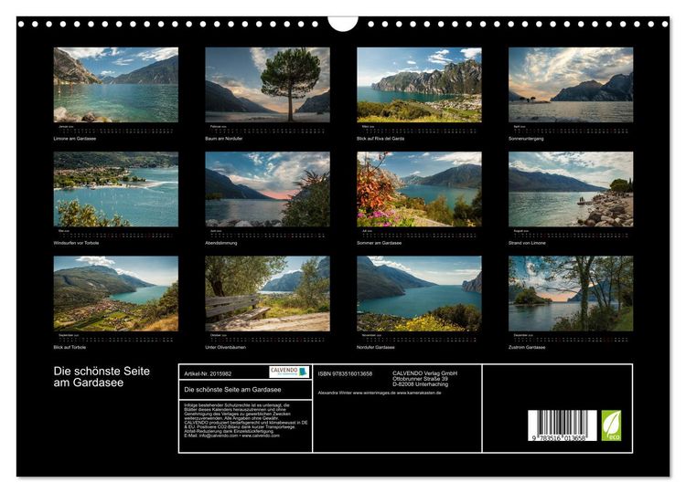 Produktbild: Die sch&ouml;nste Seite am Gardasee (Wandkalender 2026 DIN A3 quer), CALVENDO Monatskalender