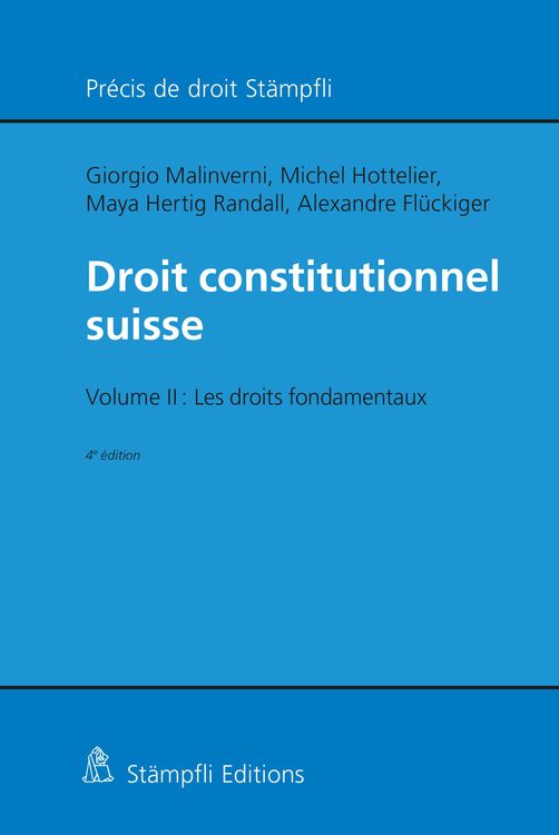 Produktbild: Droit constitutionnel suisse