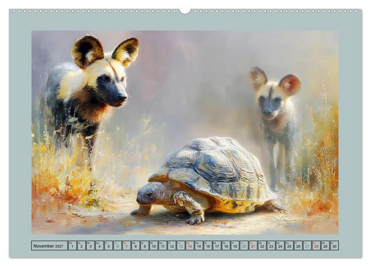 Produktbild: Wildhunde. Afrikas erfolgreiche J&auml;ger (Wandkalender 2027 DIN A2 quer), CALVENDO Monatskalender