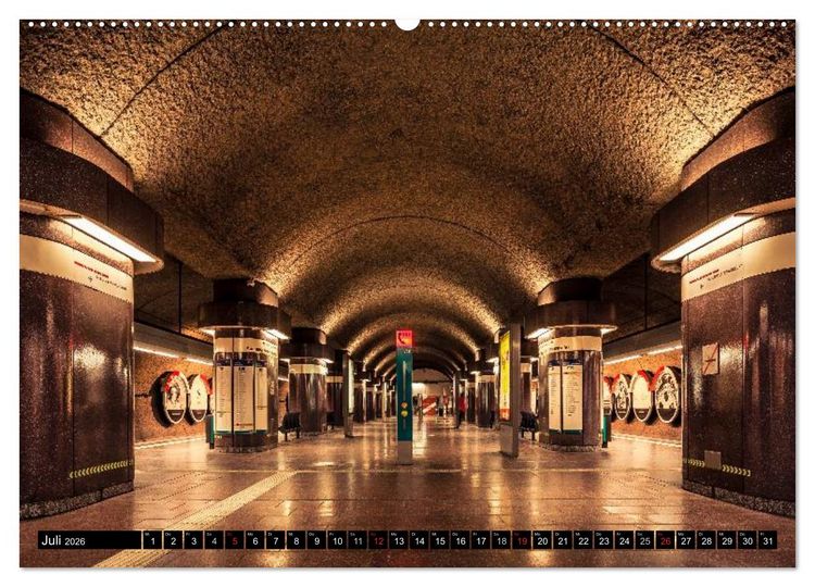 Produktbild: Frankfurt - mit der U-Bahn erfahren (hochwertiger Premium Wandkalender 2026 DIN A2 quer), Kunstdruck in Hochglanz