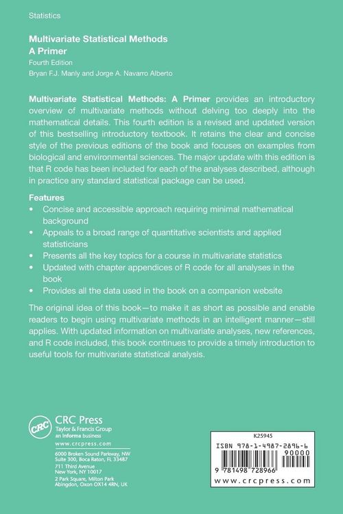 Produktbild: Multivariate Statistical Methods