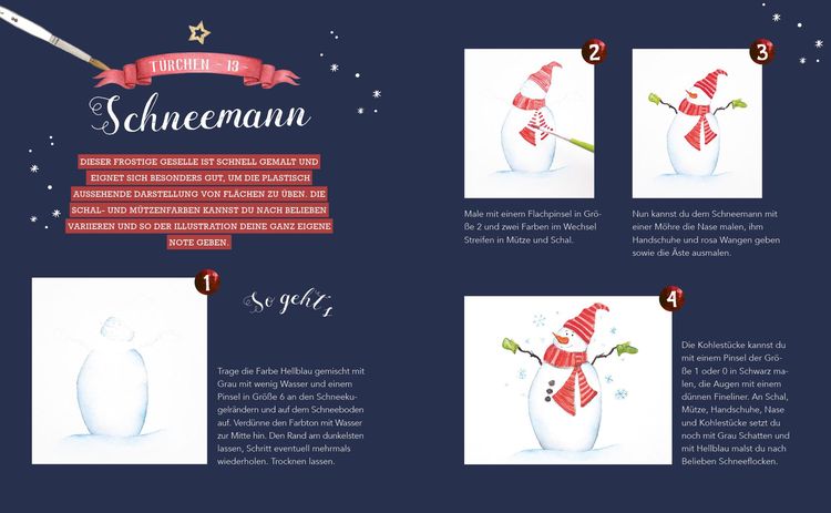 Produktbild: Mein Adventskalender-Buch: Winter-Watercolor-Land