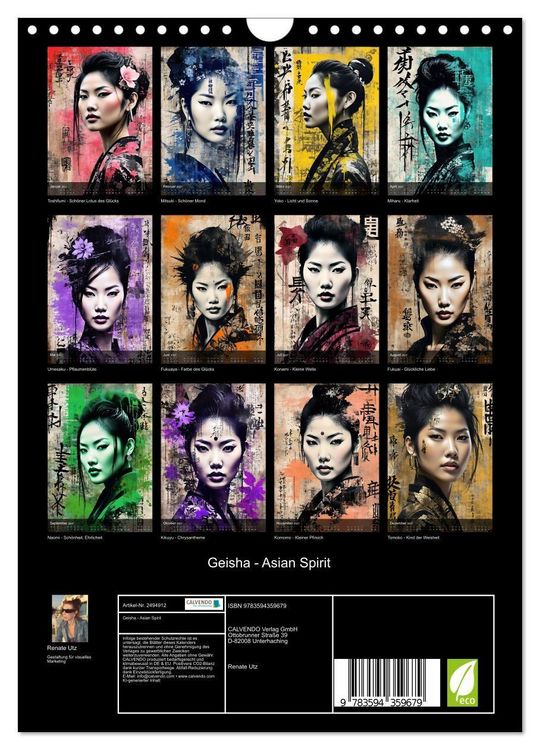 Produktbild: Geisha - Asian Spirit (Wandkalender 2027 DIN A4 hoch), CALVENDO Monatskalender