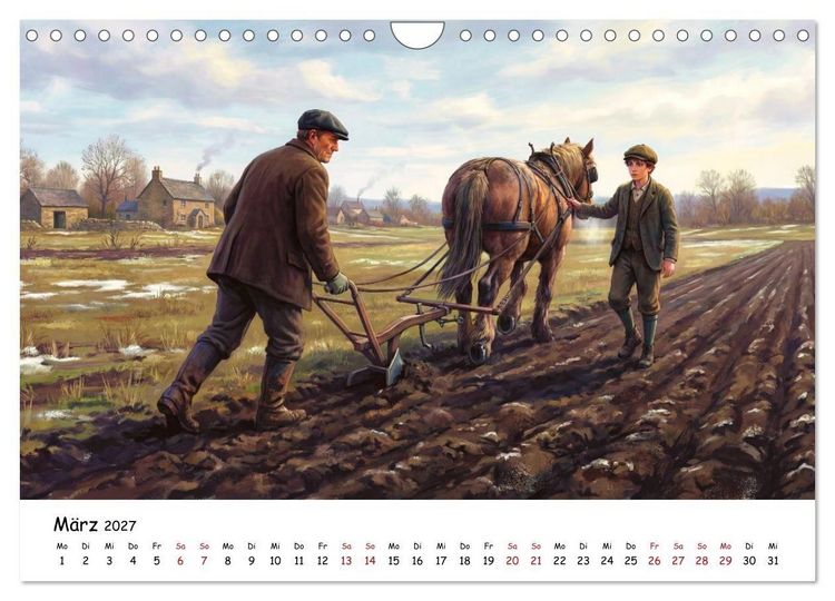 Produktbild: Zwischen Feld und Hof - Landleben vor &uuml;ber hundert Jahren (Wandkalender 2027 DIN A4 quer), CALVENDO Monatskalender