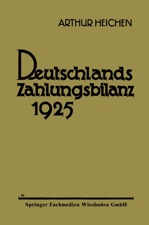 Produktbild: Deutschlands Zahlungsbilanz 1925