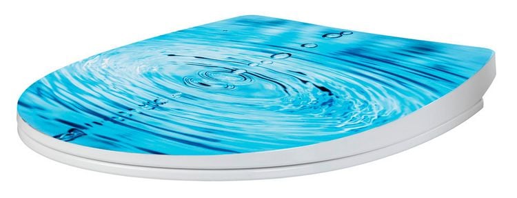 Produktbild: Toilettensitz Mod. Droplets Hochglanz, WC-Sitz mit Absenkautomatik, Schnellbefestigung