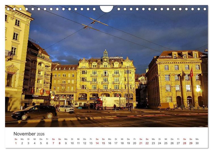 Produktbild: Luzern, die Stadt im Zentrum der Schweiz (Wandkalender 2026 DIN A4 quer), CALVENDO Monatskalender