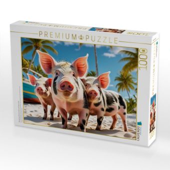 Produktbild: CALVENDO Puzzle Neugieriges Borstenvieh auf Futtersuche | 1000 Teile Lege-Gr&ouml;&szlig;e 64x48cm Foto-Puzzle f&uuml;r gl&uuml;ckliche Stunden