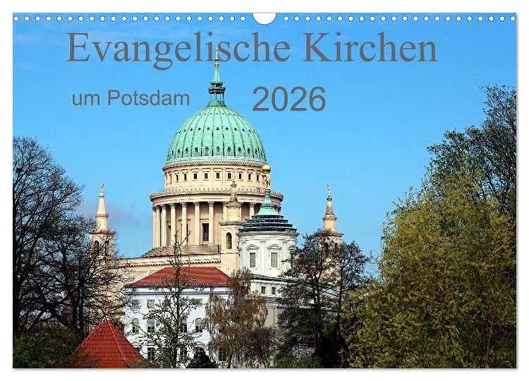 Produktbild: Evangelische Kirchen um Potsdam 2026 (Wandkalender 2026 DIN A3 quer), CALVENDO Monatskalender