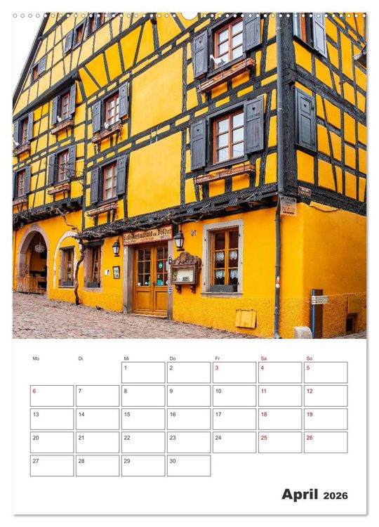 Produktbild: Riquewihr - Urlaubsplaner (Wandkalender 2026 DIN A2 hoch), CALVENDO Monatskalender